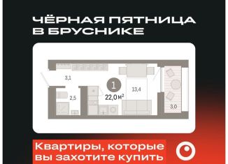 Продается квартира студия, 22 м2, Новосибирская область