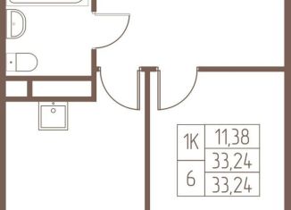 Продаю однокомнатную квартиру, 33.2 м2, Московская область