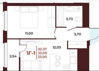 Продается 1-комнатная квартира, 33 м2, Пензенская область, Тернопольская улица, 20