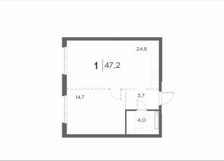 Продажа 1-ком. квартиры, 47.2 м2, Пенза