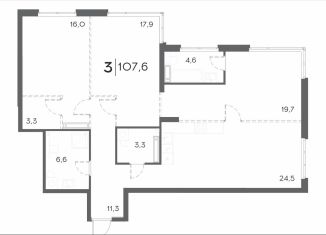 Продам 3-комнатную квартиру, 107.3 м2, Пенза