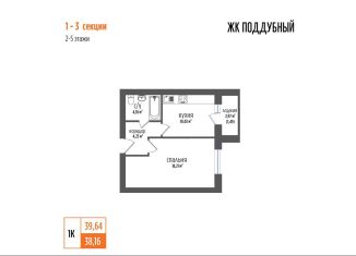 Продается однокомнатная квартира, 39.6 м2, посёлок городского типа Петра Дубрава, ЖК Земляничный