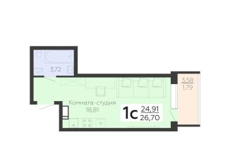 Квартира на продажу студия, 26.7 м2, Воронеж, улица Независимости, 78
