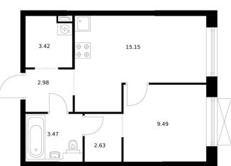 Продам 1-ком. квартиру, 37.1 м2, Владивосток