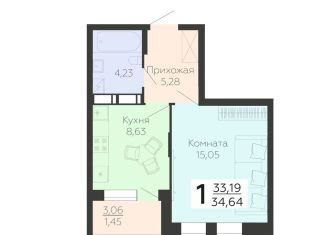 Продажа 1-ком. квартиры, 34.6 м2, Воронеж, улица Независимости, 78