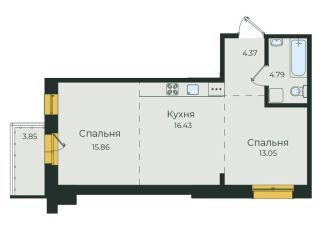 Продается 2-ком. квартира, 58.4 м2, Иркутск, улица Пискунова, 134, ЖК Семья