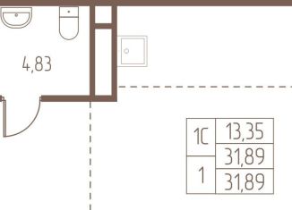 Продаю квартиру студию, 31.9 м2, Московская область