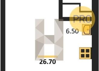 Продаю квартиру студию, 26.7 м2, Воронеж