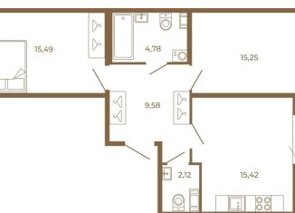 Продаю 2-ком. квартиру, 62.6 м2, Сертолово