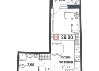 Продажа квартиры студии, 28 м2, Мурино