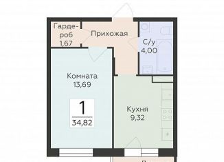 Продажа однокомнатной квартиры, 34.8 м2, Воронеж, улица 45-й Стрелковой Дивизии, 259/27