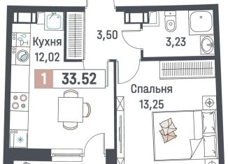 Продажа однокомнатной квартиры, 33.5 м2, Мурино