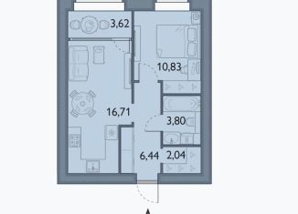 Продаю 1-ком. квартиру, 43.4 м2, посёлок Мичуринский