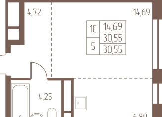 Продается квартира студия, 30.6 м2, Московская область