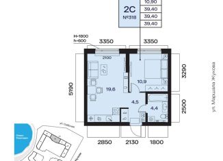 Продам 2-комнатную квартиру, 39.4 м2, Республика Башкортостан, улица Маршала Жукова