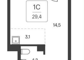 Продам квартиру студию, 29.4 м2, Новосибирск, метро Заельцовская, улица Брестская Горка, 8