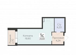 Продажа квартиры студии, 29.7 м2, Воронеж, улица 45-й Стрелковой Дивизии, 259/27