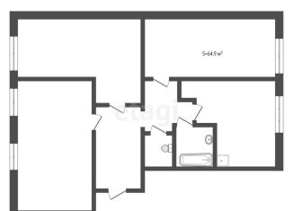 Продажа 3-комнатной квартиры, 64.9 м2, Брянск, улица Фокина, 36