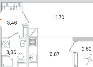 Продаю квартиру студию, 26.7 м2, Пушкин