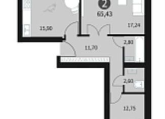 Продается 2-ком. квартира, 65.4 м2, Смоленская область, Ипподромный проезд, 34