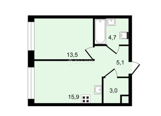 Продаю 1-ком. квартиру, 42.2 м2, Москва, жилой комплекс Соул, к1, станция Красный Балтиец