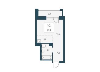 Продается квартира студия, 29.4 м2, Новосибирск, Заельцовский район, улица Брестская Горка, 8