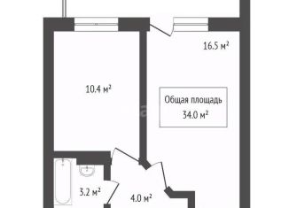 1-ком. квартира на продажу, 33 м2, Новосибирск, ЖК Матрёшкин Двор, улица Дмитрия Шмонина, 10