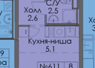 Квартира на продажу студия, 20 м2, Москва, Южнопортовый район, жилой комплекс Первый Дубровский, 1.4