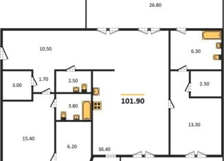 Продается трехкомнатная квартира, 101.9 м2, Челябинск, проспект Ленина, 4Д