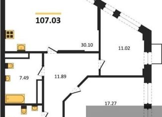 Продаю 3-ком. квартиру, 107 м2, Воронеж, набережная Чуева, 7