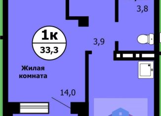 Продаю 1-комнатную квартиру, 32.5 м2, Красноярский край, улица Лесников, 41Б