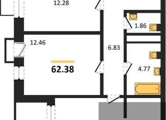 Продаю 2-ком. квартиру, 62.4 м2, Воронеж, набережная Чуева, 7, Железнодорожный район