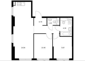 Продажа 2-комнатной квартиры, 57.8 м2, Ленинградская область, Невская улица, 15к1