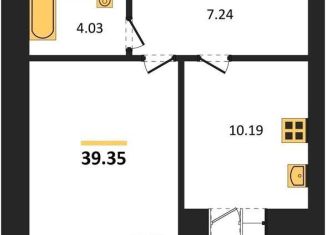 Продается однокомнатная квартира, 39.4 м2, Воронеж, Советский район, улица Курчатова, 26Б