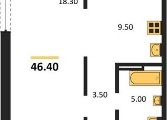 Продам однокомнатную квартиру, 46.4 м2, Новосибирск, метро Заельцовская