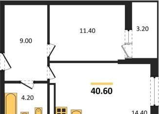 Продается однокомнатная квартира, 40.6 м2, Ростовская область, жилой комплекс Западные Аллеи, 6.4