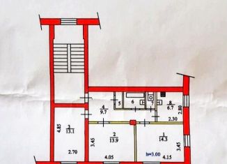 3-комнатная квартира на продажу, 63.1 м2, Пензенская область, Московская улица, 86