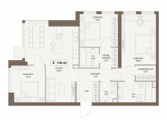 Продаю 3-комнатную квартиру, 108.4 м2, Москва, 5-й Донской проезд, вл21к6, Донской район