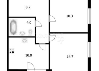 2-ком. квартира на продажу, 51.1 м2, Новосибирск, Воинская улица, 69, метро Октябрьская