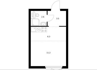 Продам квартиру студию, 23.6 м2, Санкт-Петербург, метро Обводный канал, жилой комплекс Витебский Парк, 5