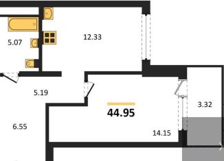 Продаю 1-комнатную квартиру, 45 м2, Воронеж, набережная Чуева, 7, Железнодорожный район