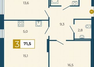 Продажа 3-комнатной квартиры, 71.5 м2, Екатеринбург, Верх-Исетский район