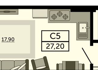 Продается квартира студия, 26.7 м2, Ростов-на-Дону, проспект Космонавтов, 1В