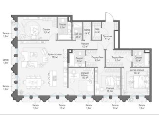 Продаю пятикомнатную квартиру, 184.2 м2, Москва