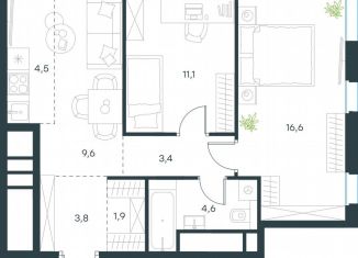 Продаю двухкомнатную квартиру, 55.5 м2, Москва, метро Селигерская, жилой комплекс Левел Селигерская, к1