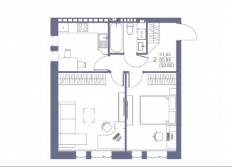 Продается 2-ком. квартира, 50.9 м2, Оренбургская область, Фестивальная улица, 27