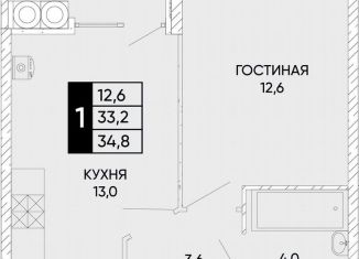 Продаю 1-ком. квартиру, 34.8 м2, Ростов-на-Дону, Кировский район, улица Бориса Слюсаря, 23