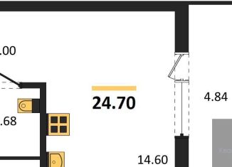 Продам квартиру студию, 24.7 м2, Воронеж, набережная Чуева, 7