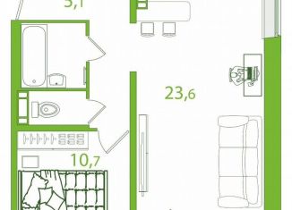 Продам двухкомнатную квартиру, 49.2 м2, Томск, улица Пришвина, 56