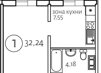 Продам однокомнатную квартиру, 32.2 м2, Челябинская область